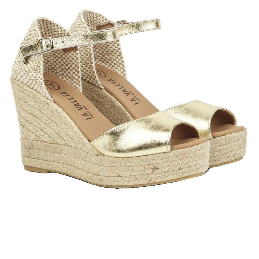 La Valeta Charlene Peep Toe Oro