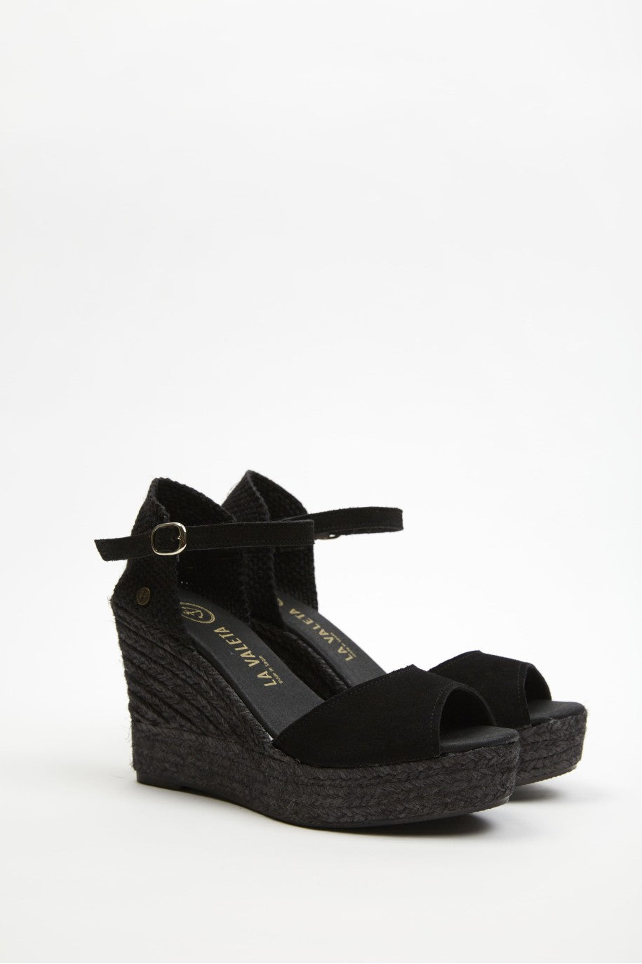 La Valeta Charlene Peep Toe Negro