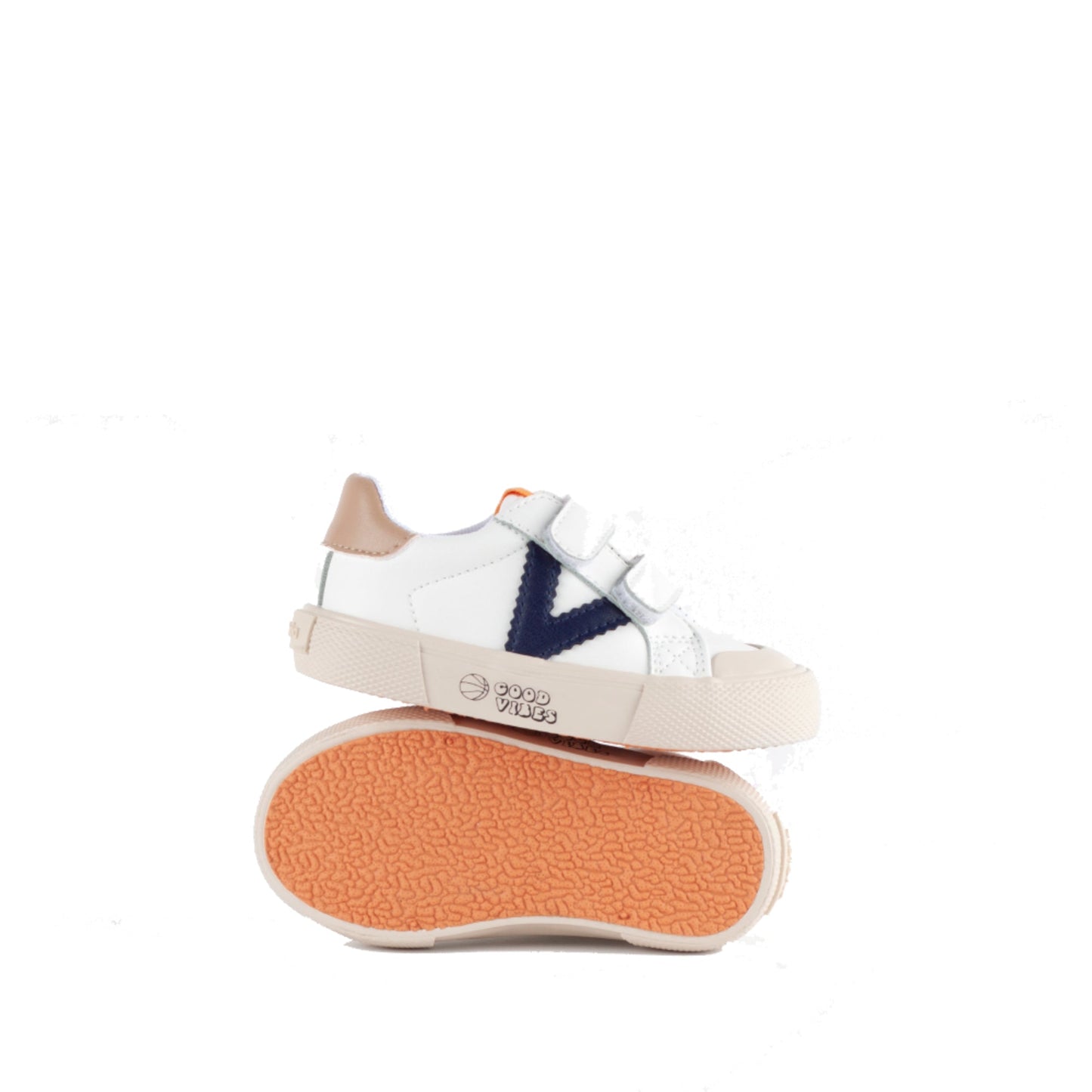 Victoria TRIBU NAVY LEATHER EFFECT STRIPS
