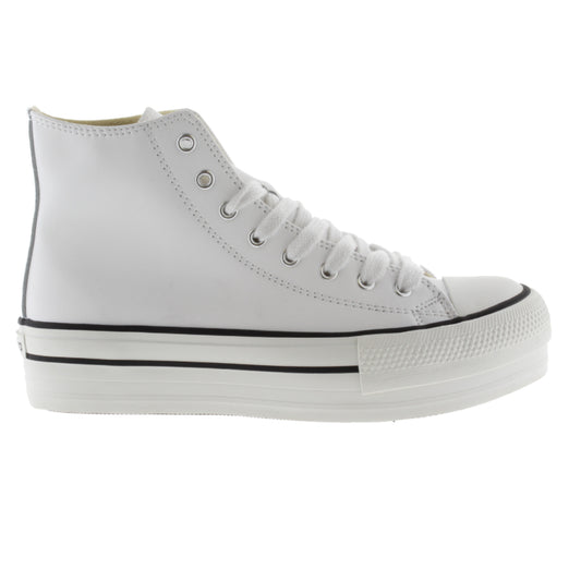 Victoria TRIBU DOUBLE LEATHER-EFFECT BOOTS WHITE