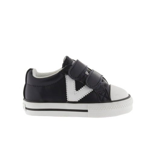 Victoria TRIBU NAVY LEATHER EFFECT STRIPS