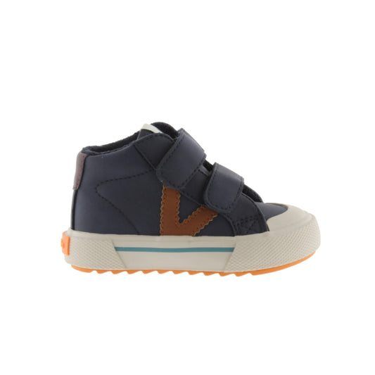 Victoria TRIBU NAVY LEATHER EFFECT STRIPS