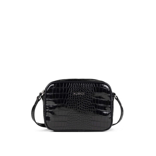 Munich 7113420 Block Croco Fw25 Crossbody Camera Black