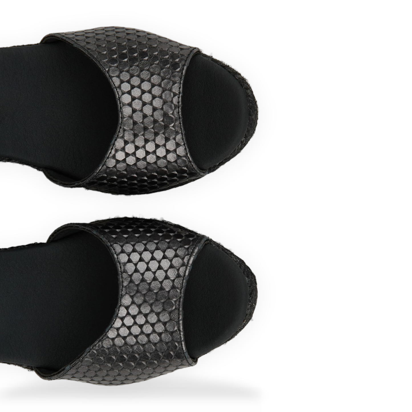 Vera Black Peep Toe Ballet Flat