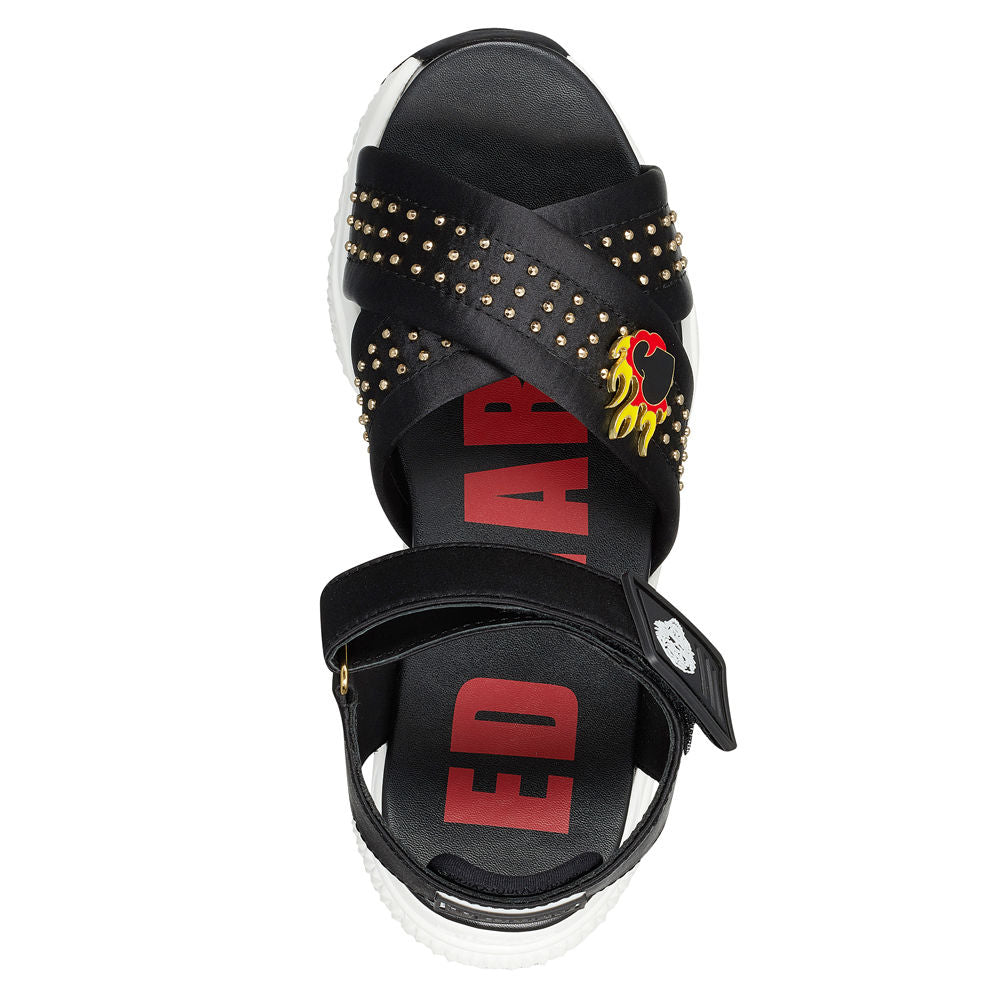 Ed Hardy Flaming Sandal Black