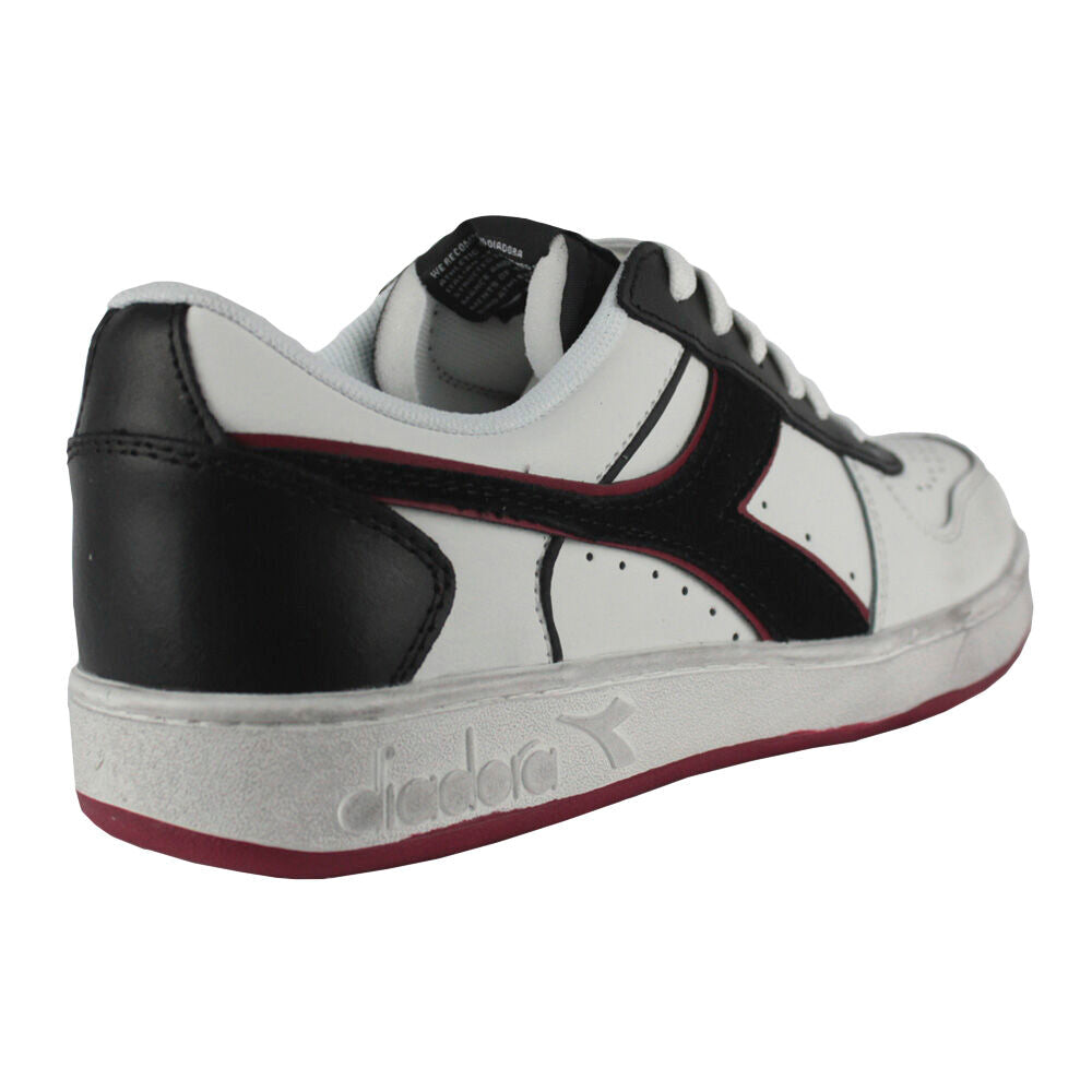 Diadora Magic Basket Low Icona Leather 501.178568 01 C5019 White/Red Granata