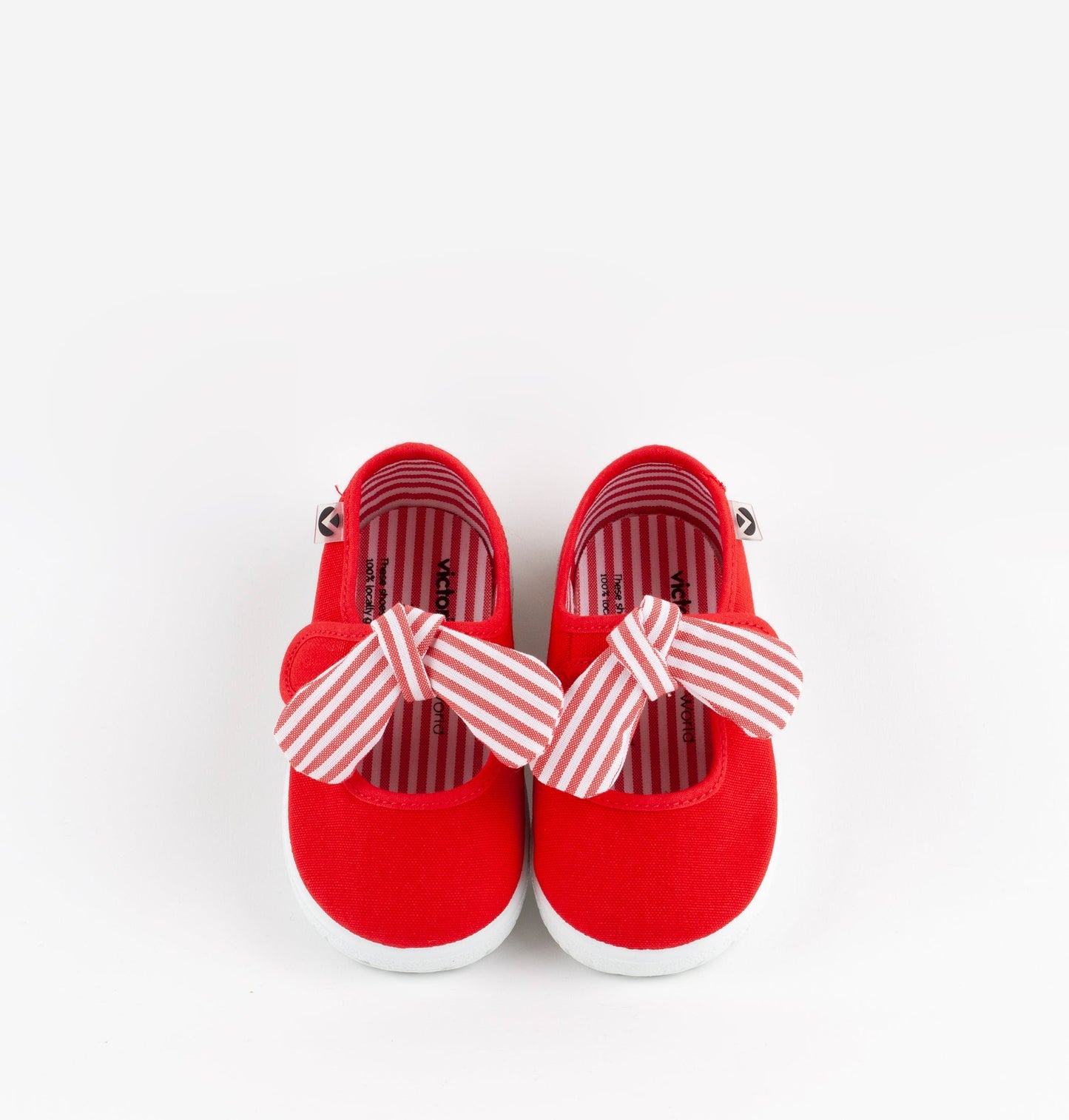 Victoria OJALÁ LONA PAÑUELO RAYAS ROJO