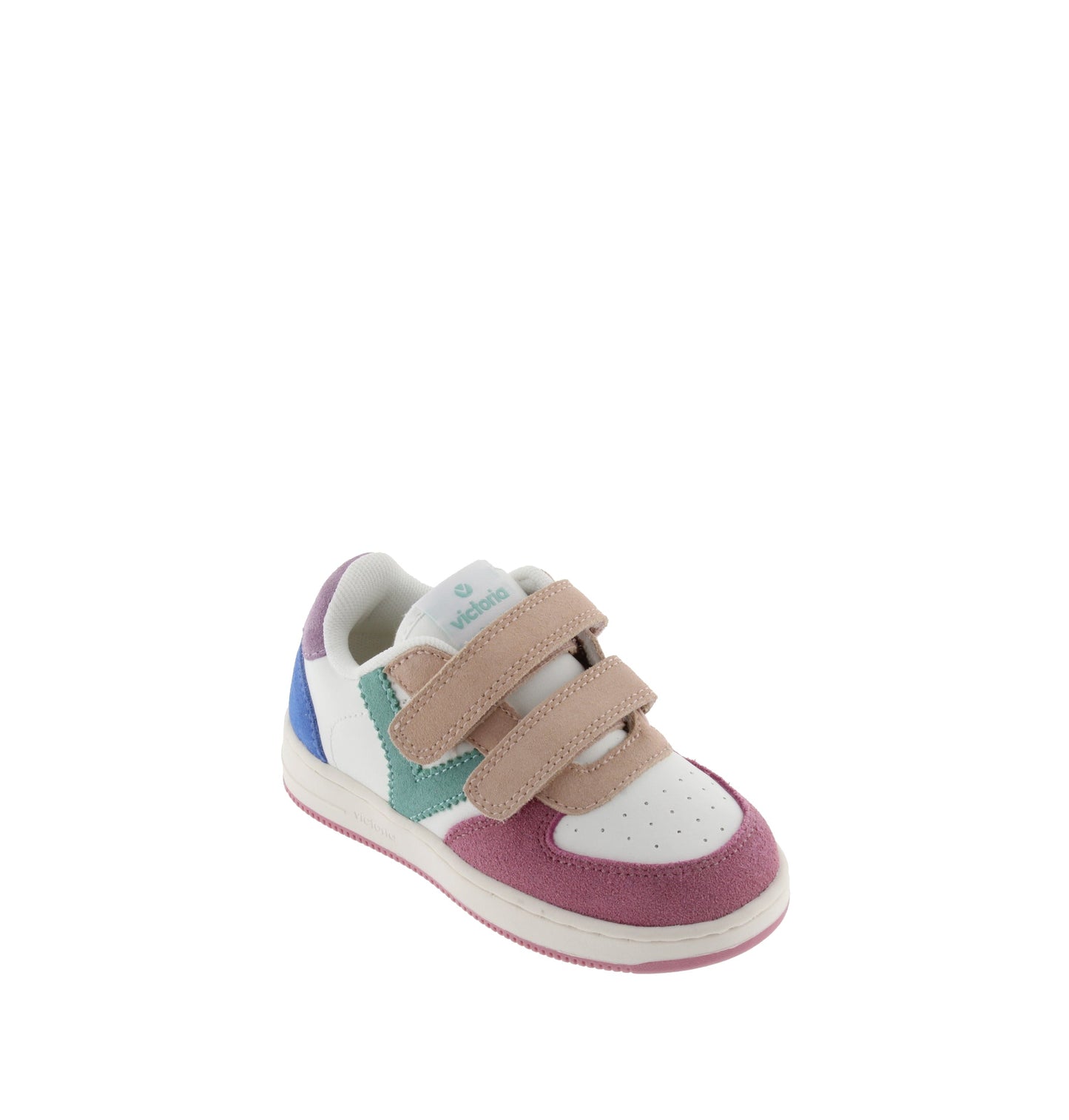 Victoria Time Pink Multi-Colored Suede Straps