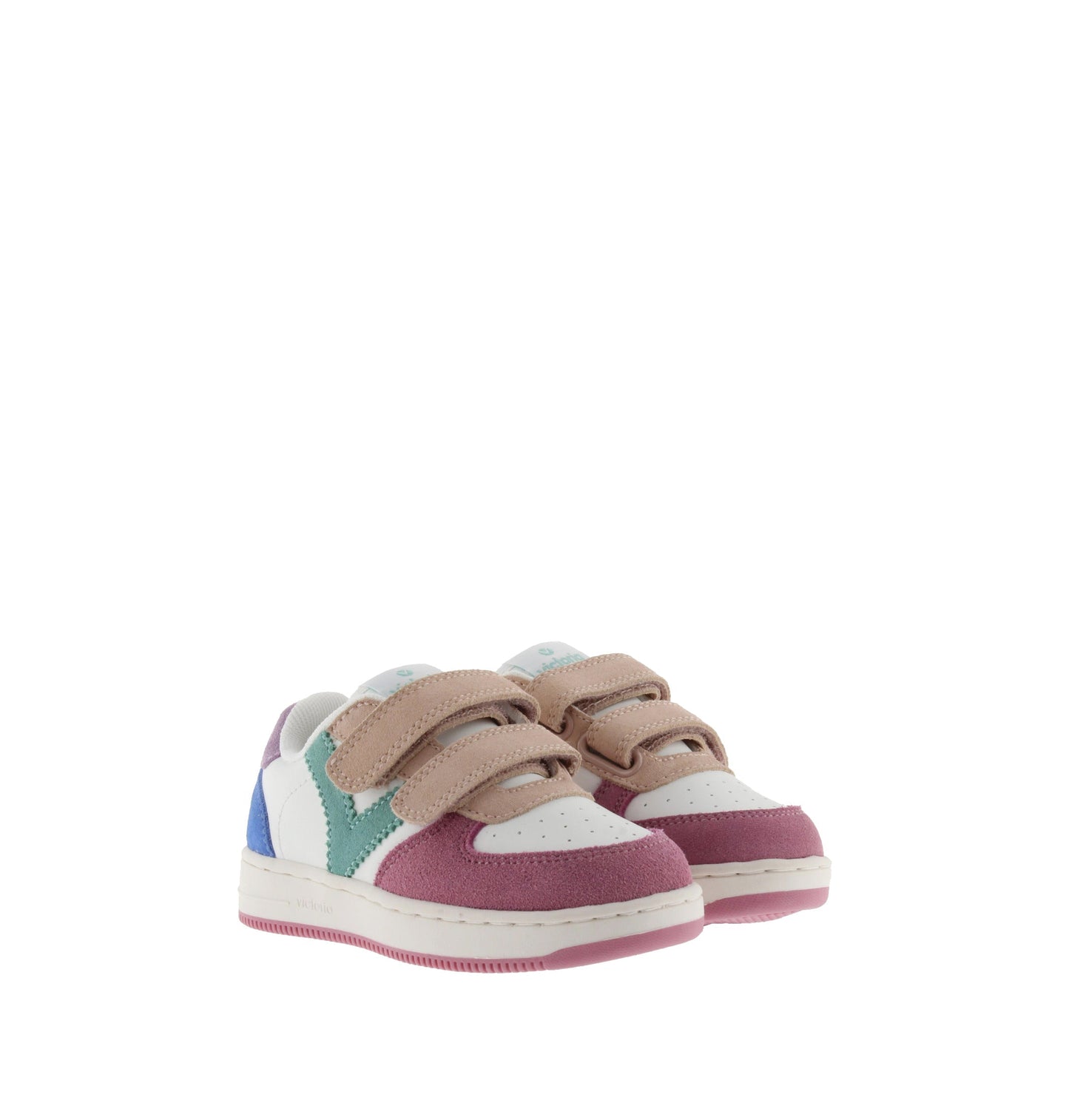 Victoria Time Pink Multi-Colored Suede Straps