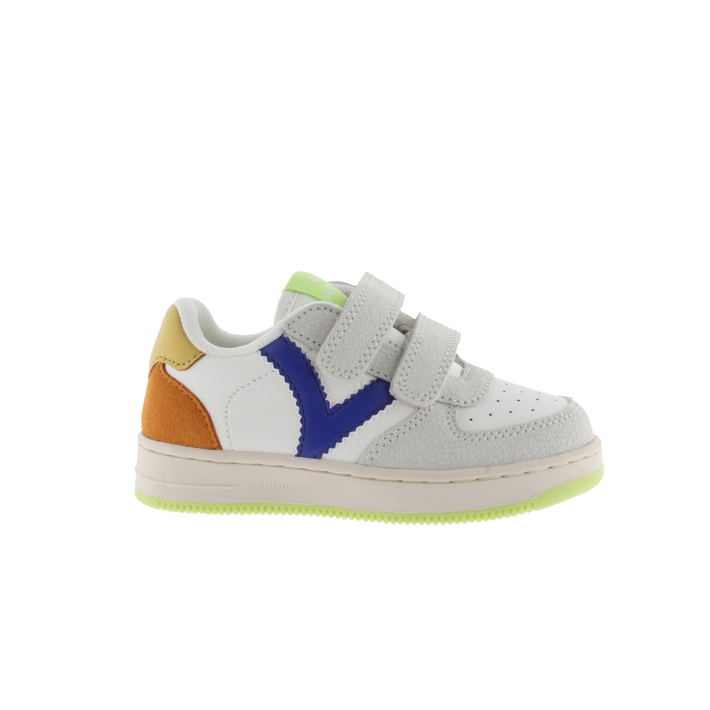 Victoria TIME STRIPS CRACKLED SUEDE &amp; MULTICOLOR BLUE