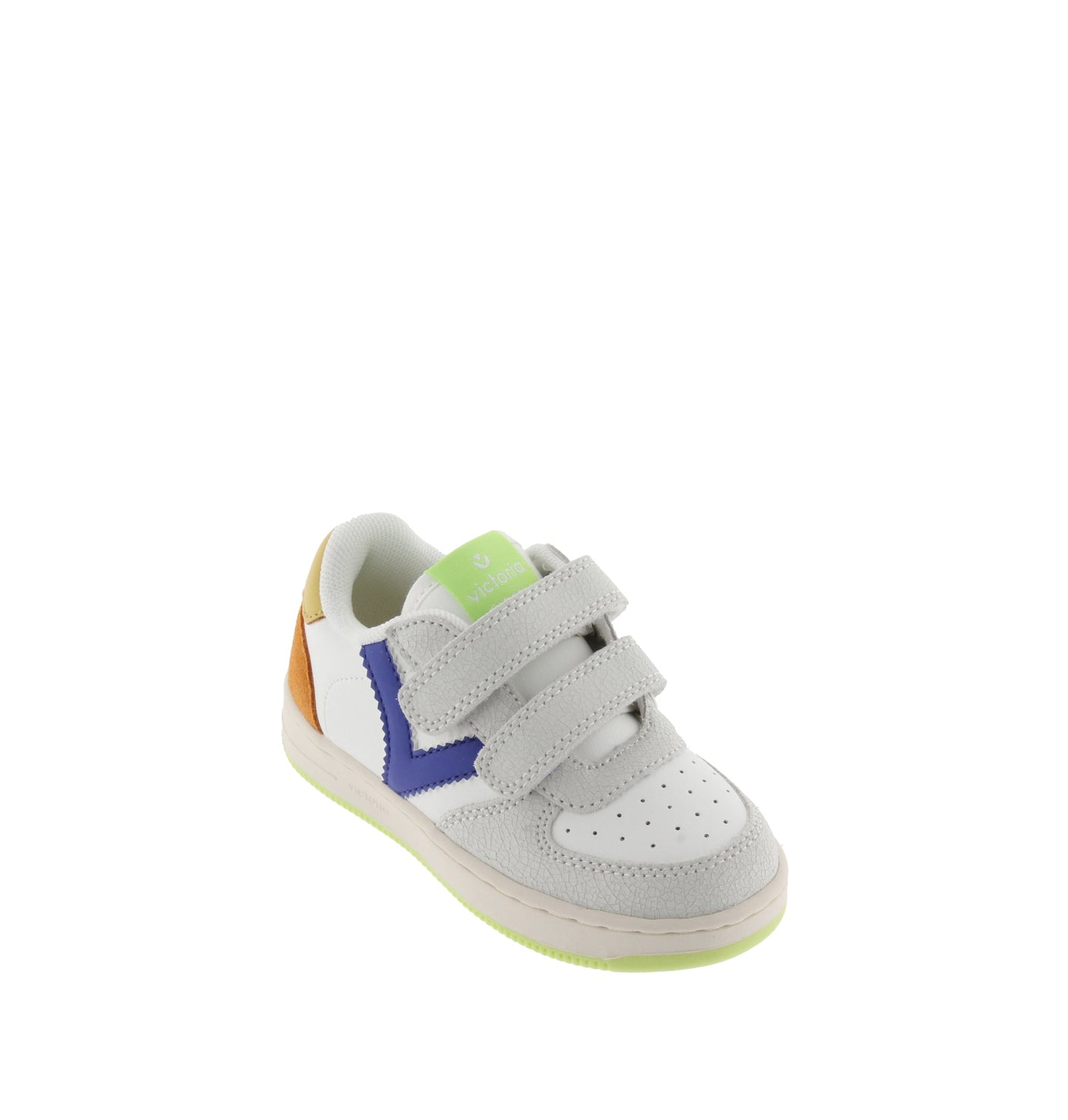 Victoria TIME STRIPS CRACKLED SUEDE &amp; MULTICOLOR BLUE