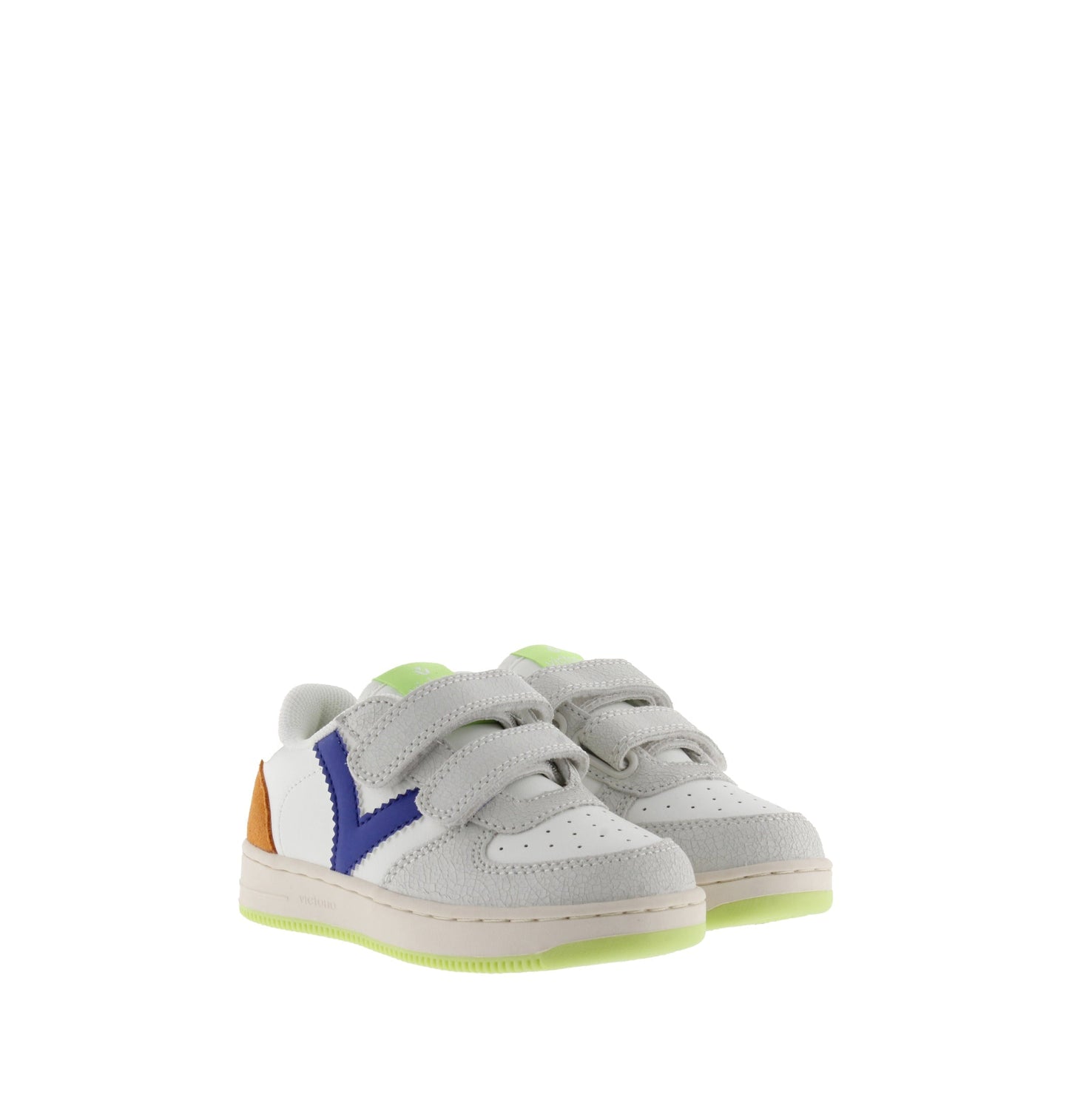 Victoria TIME STRIPS CRACKLED SUEDE &amp; MULTICOLOR BLUE