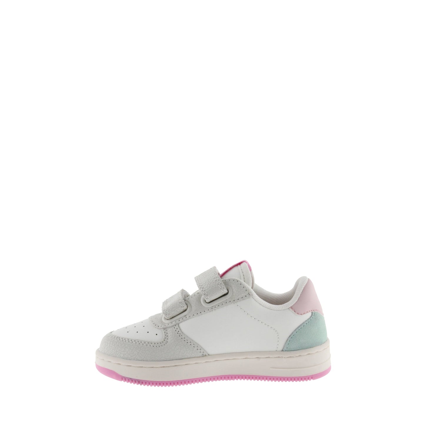 Victoria TIME STRIPS CRACKLED SUEDE &amp; MULTICOLOR PINK