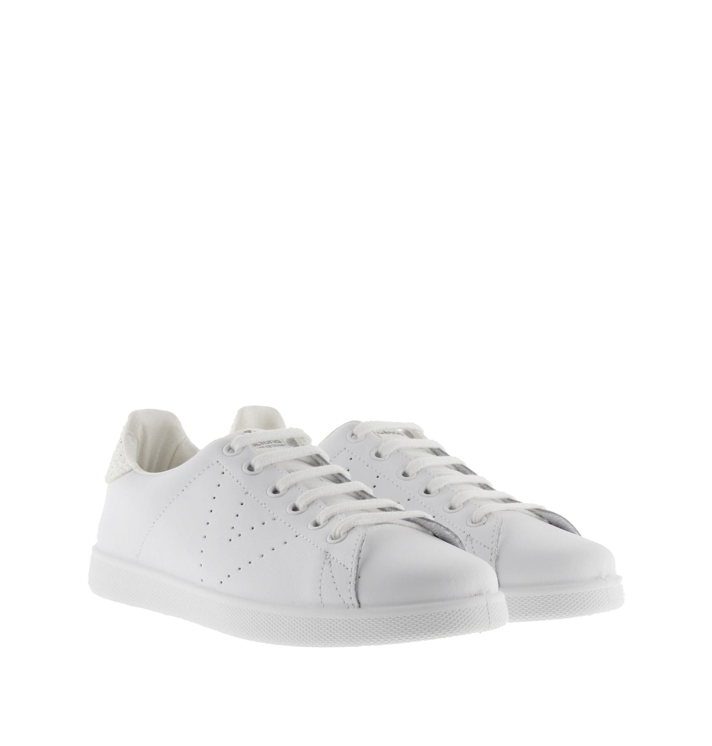 Victoria White Leather &amp; Glitter Tennis Shoes