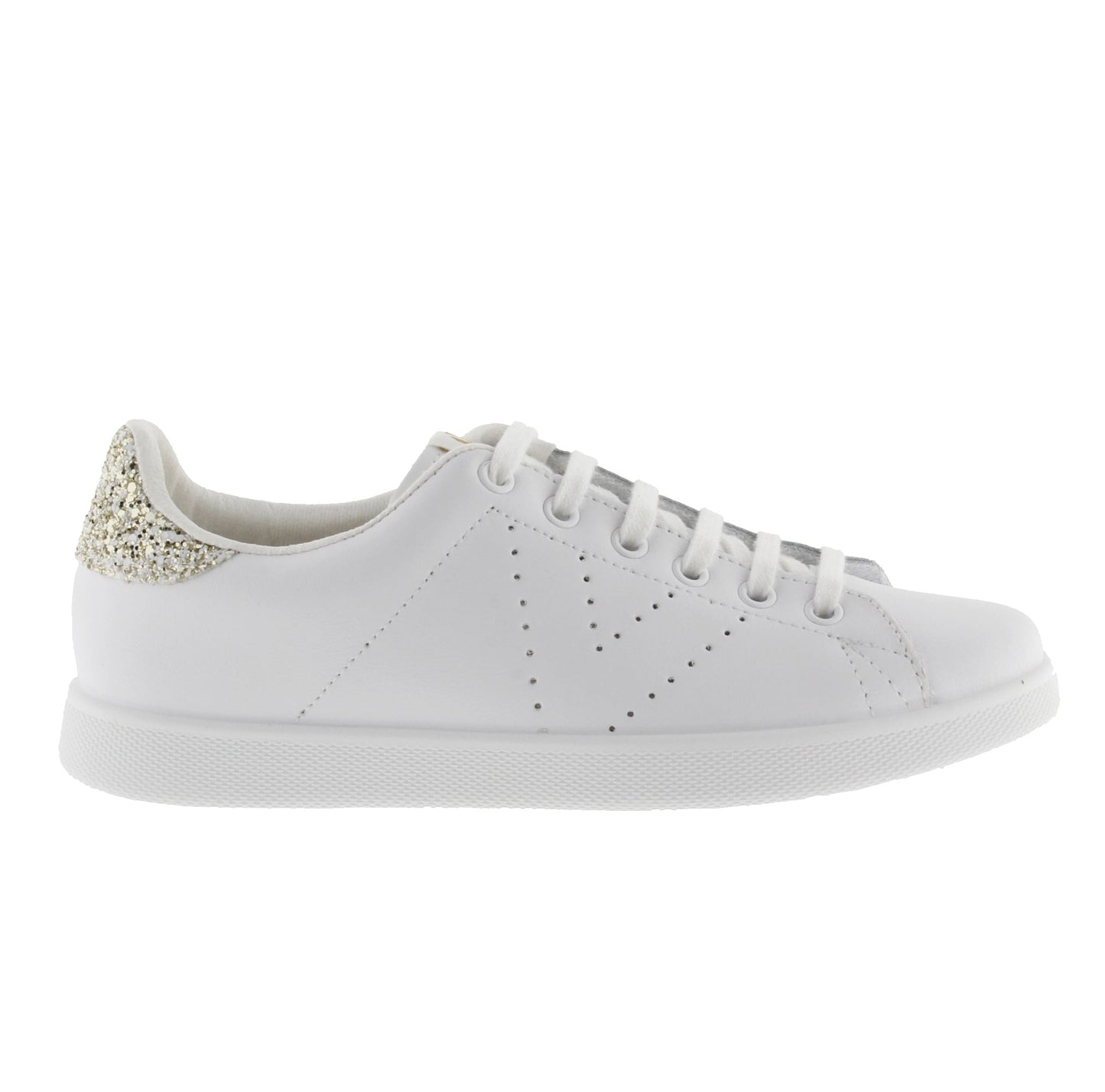 Victoria Leather &amp; Glitter Cava Tennis Shoes