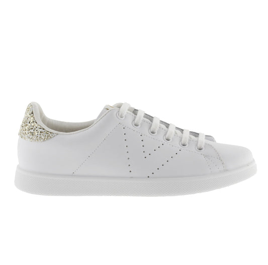 Victoria Leather &amp; Glitter Cava Tennis Shoes