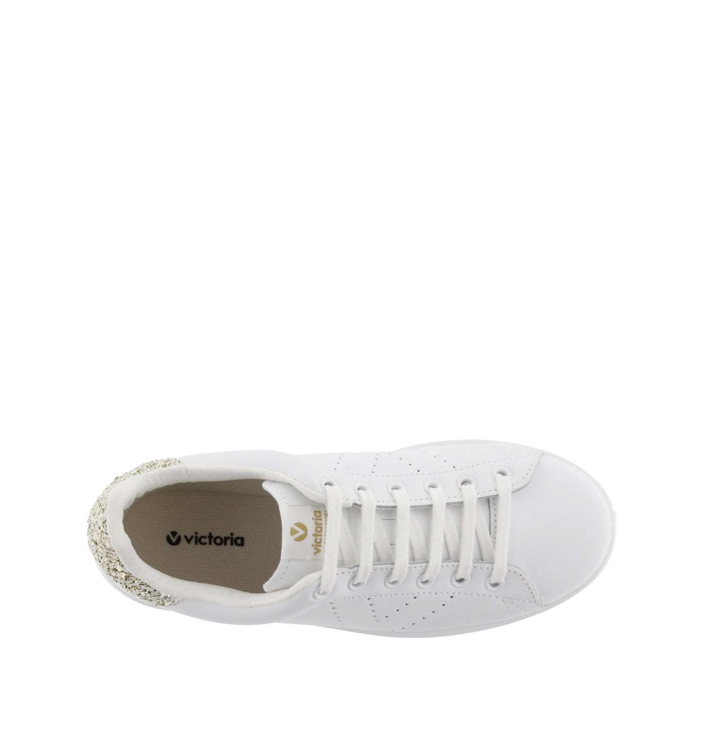 Victoria Leather &amp; Glitter Cava Tennis Shoes