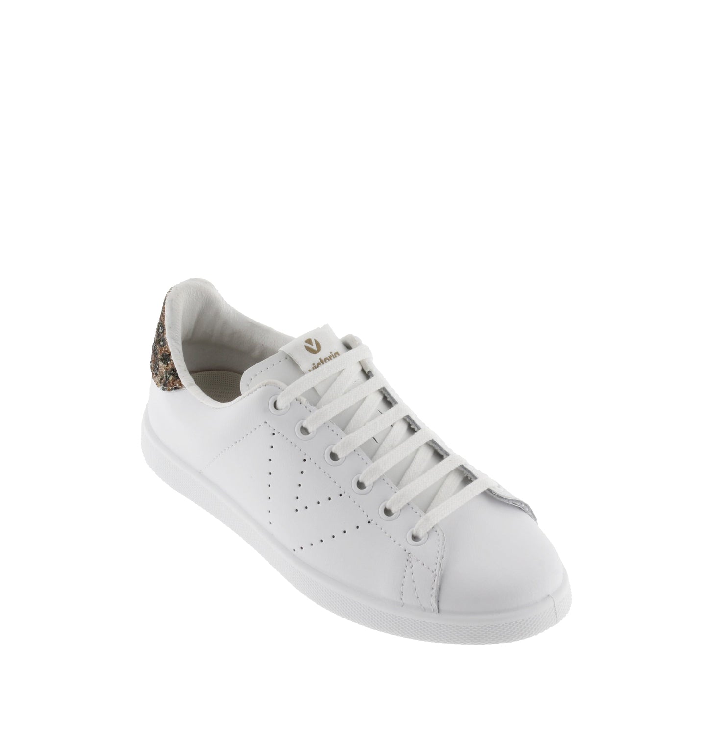 Victoria LEATHER &amp; GLITTER TAUPE TENNIS