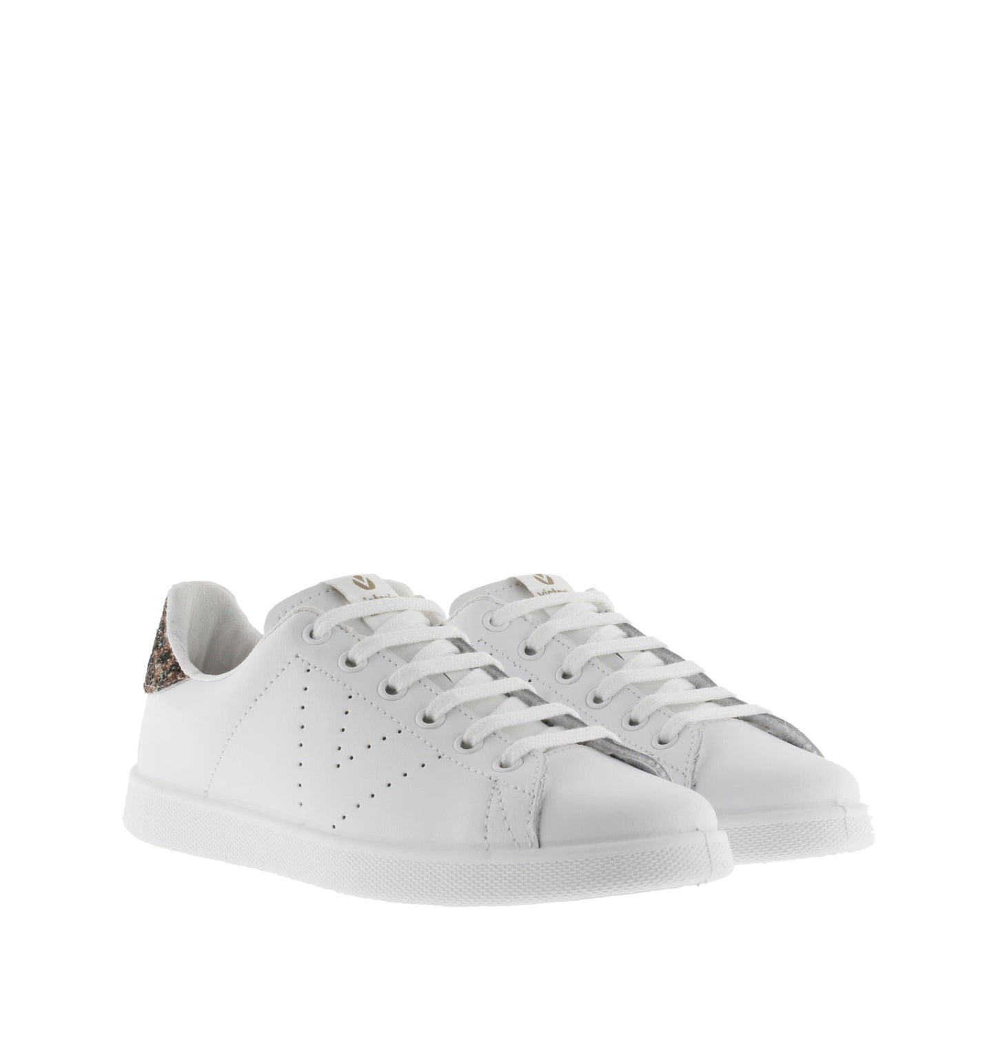 Victoria LEATHER &amp; GLITTER TAUPE TENNIS