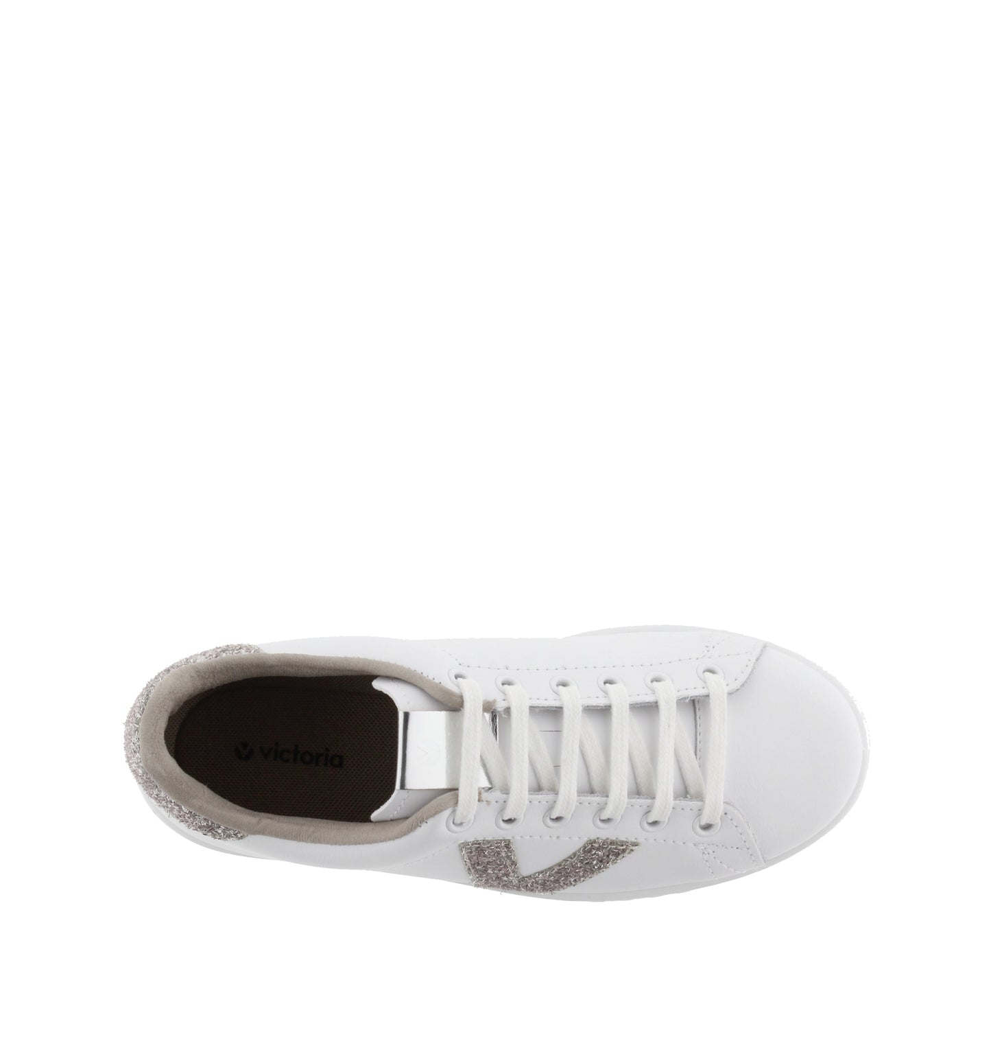 Victoria TENIS PIEL & VIRUTAS GLITTER NUDE