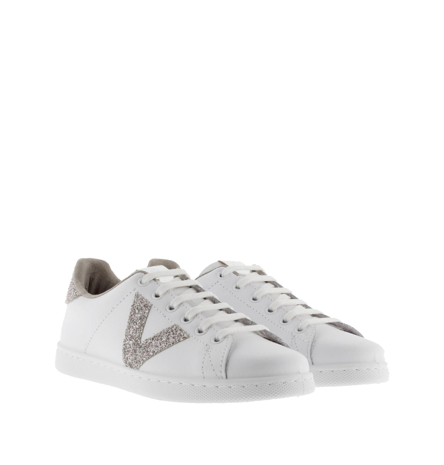 Victoria TENIS PIEL & VIRUTAS GLITTER NUDE