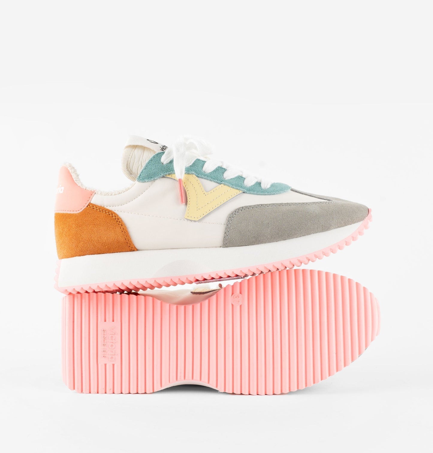 Victoria COSMOS DAIM MULTICOLORE ET NYLON CORAIL