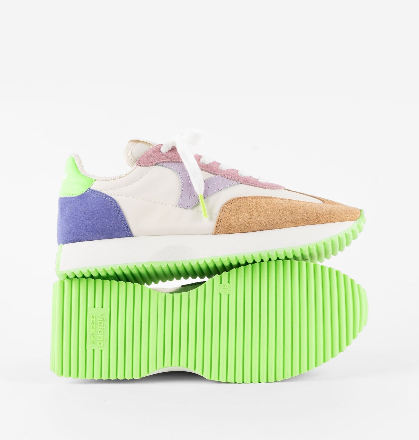 Victoria COSMOS DAIM MULTICOLORE ET NYLON VERT
