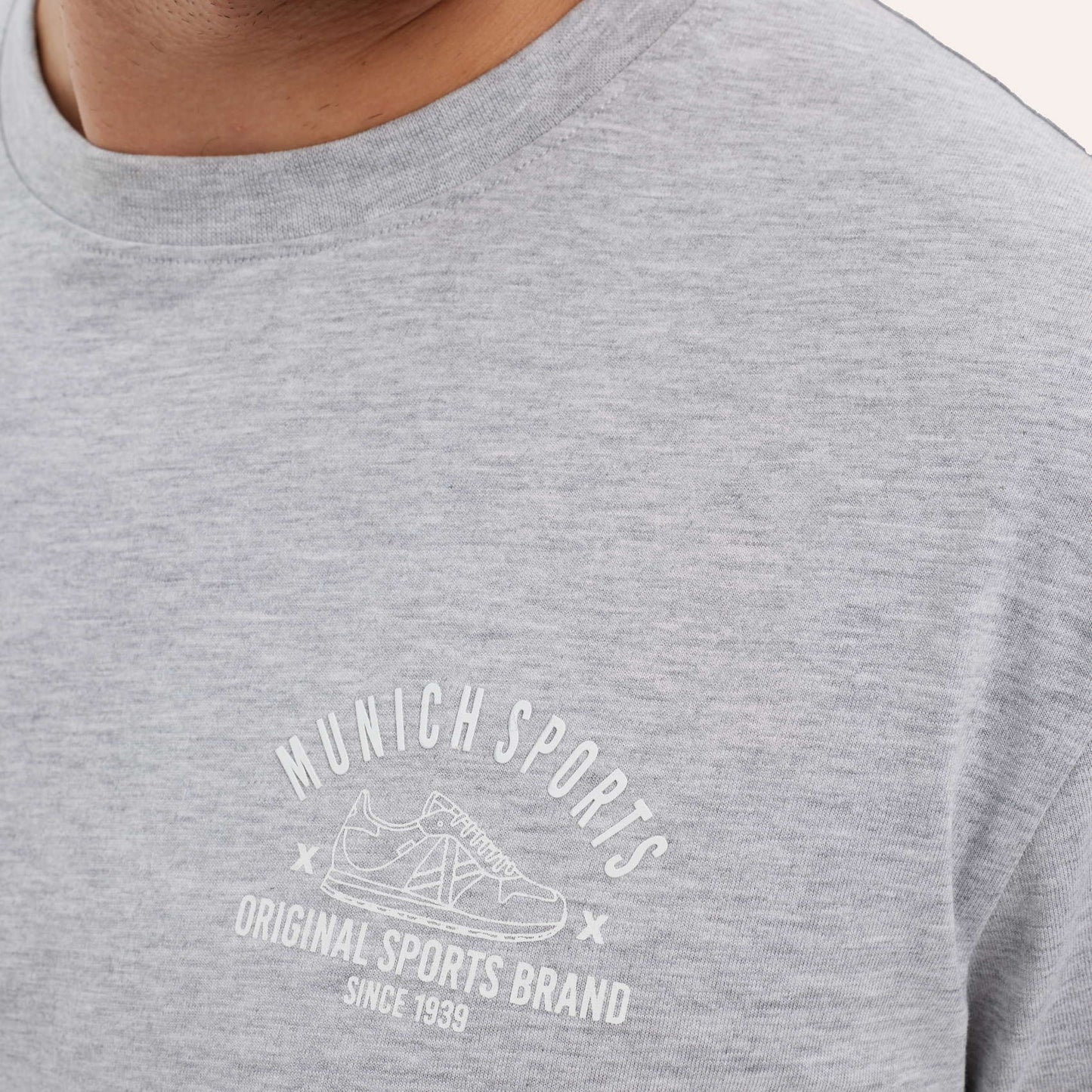 Camiseta MUNICH athleticus vigore de algodón orgánico gris