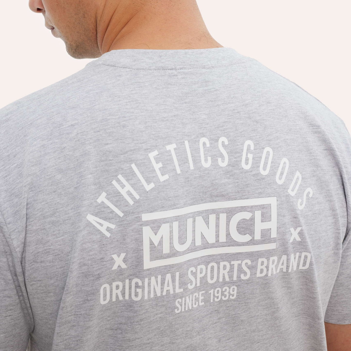 Camiseta MUNICH athleticus vigore de algodón orgánico gris