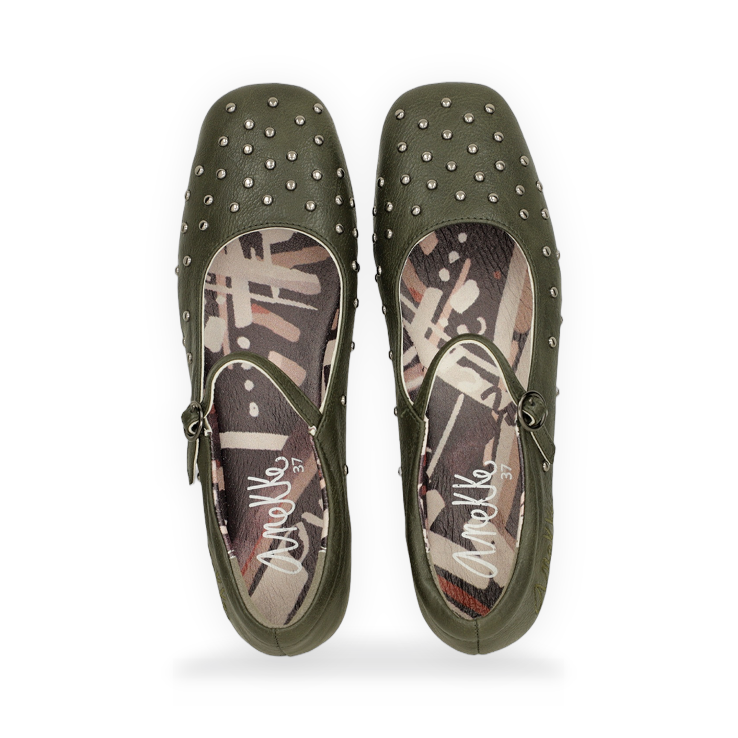 Anekke - Bailarinas tachuelas verde kaki