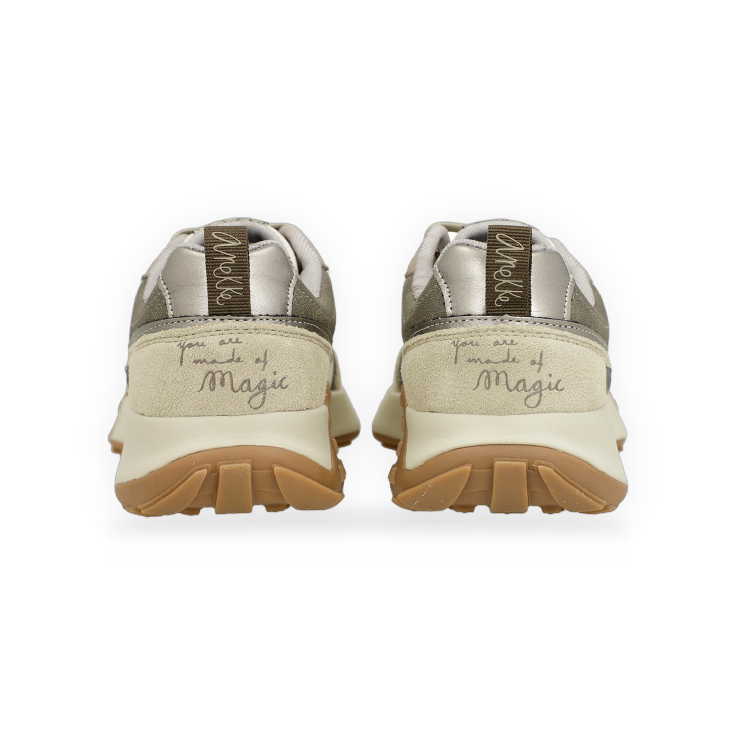 Anekke - Deportivos beige estampados