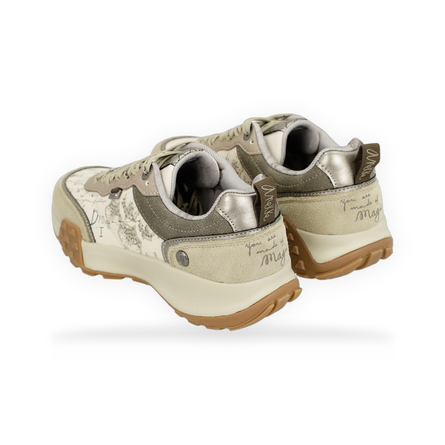 Anekke - Deportivos beige estampados