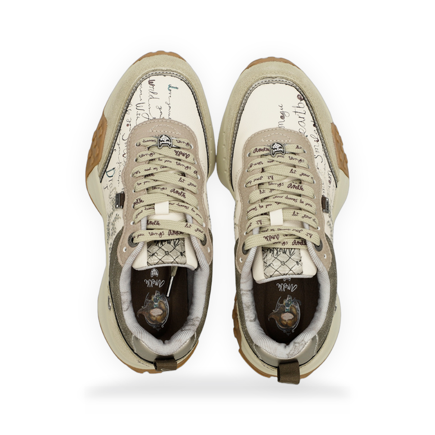 Anekke - Deportivos beige estampados