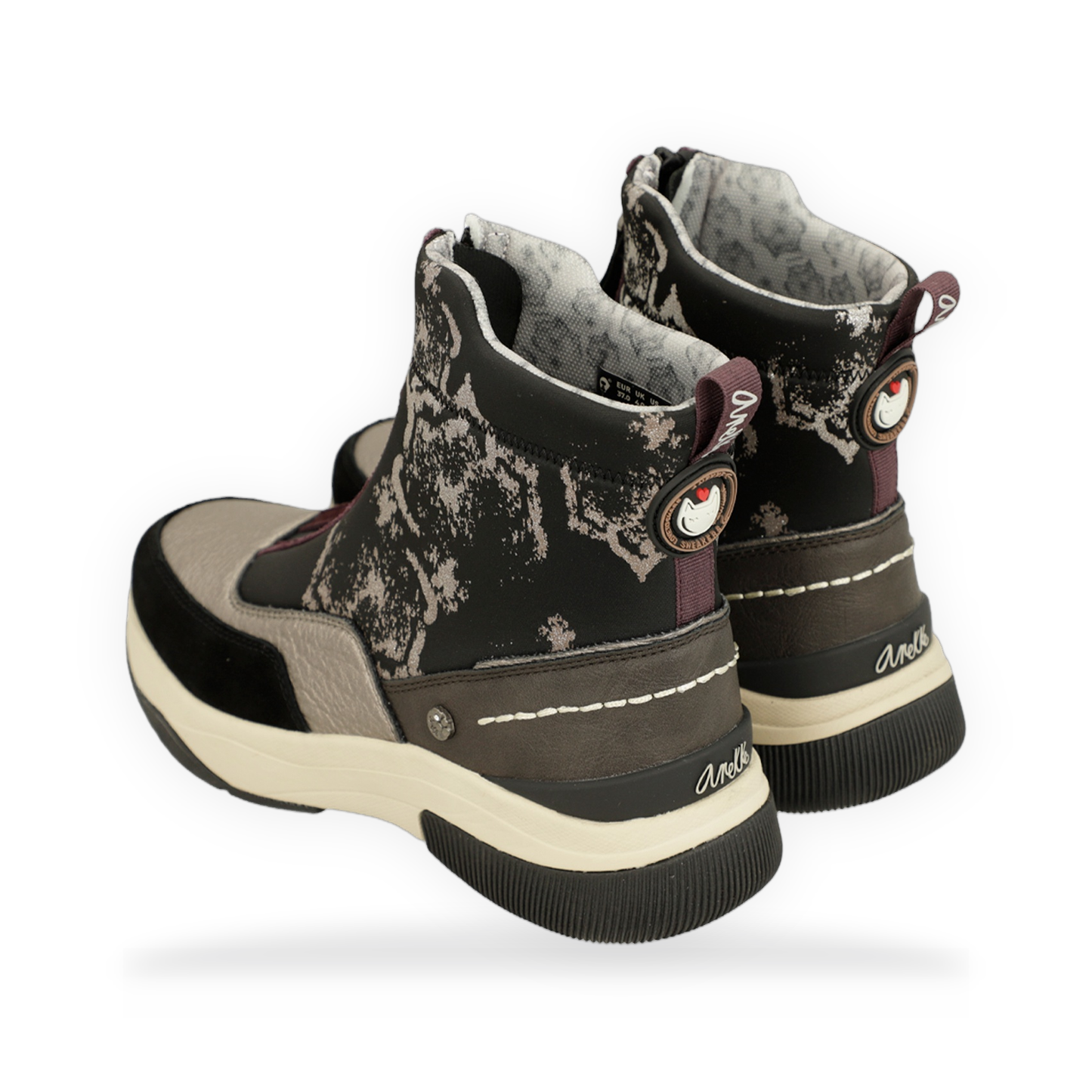 Anekke - Botín deportivo negro metálico