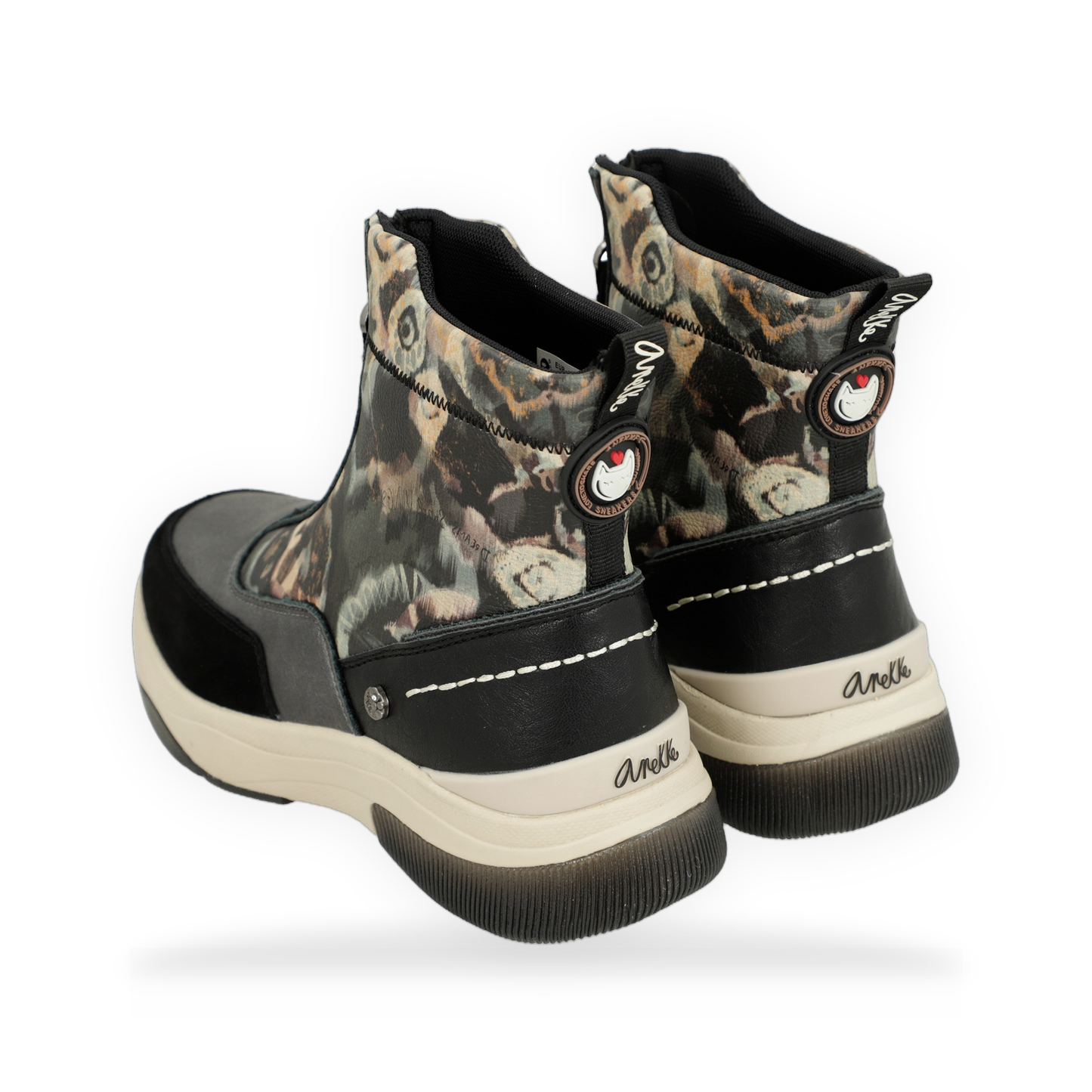 Anekke - Botín deportivo antracita estampado