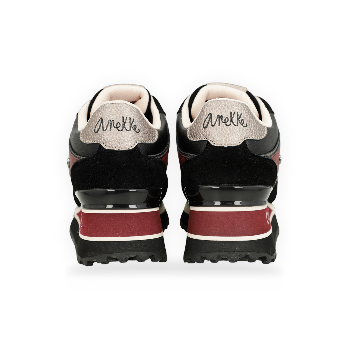 Anekke - Deportivos plataforma negro estampado
