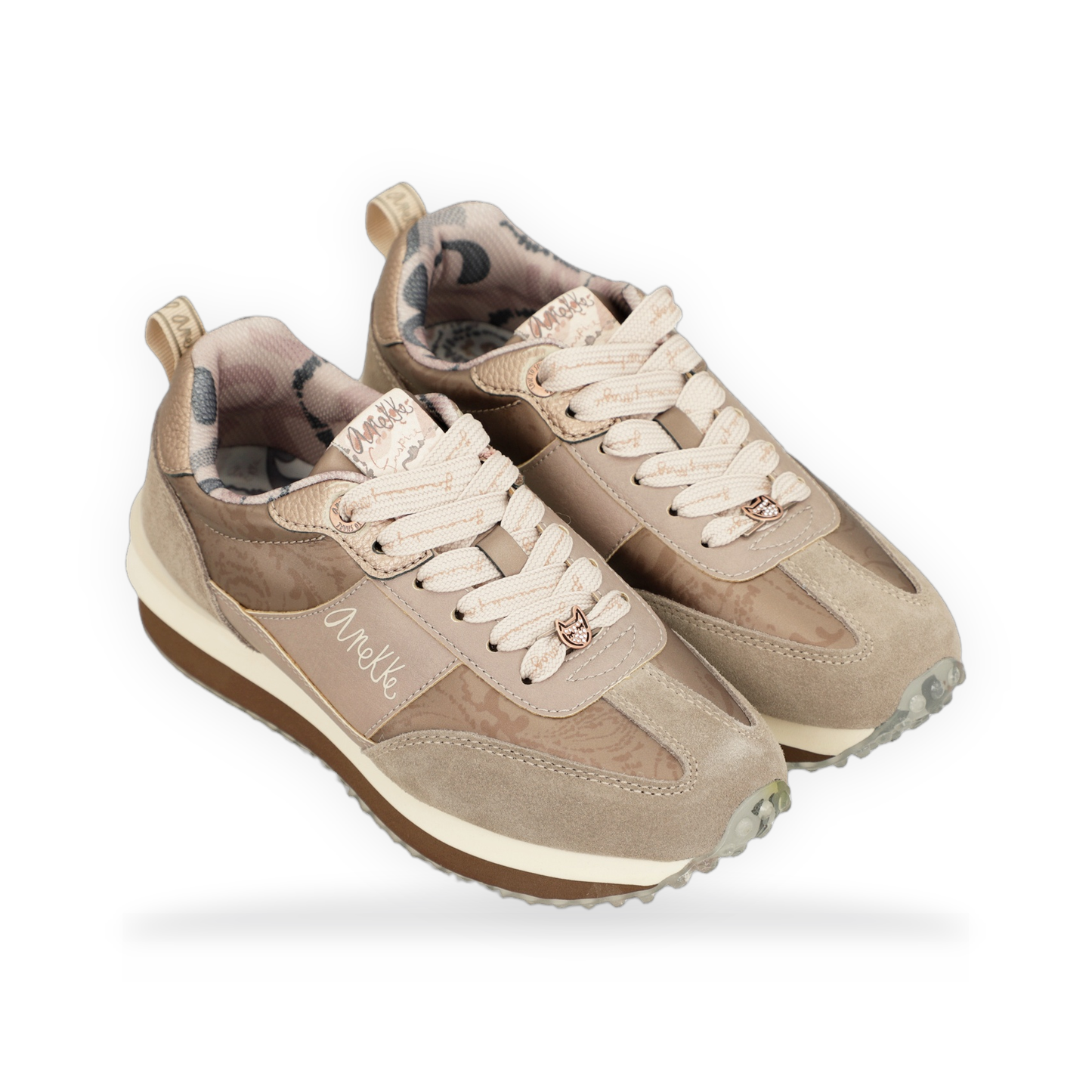 Anekke - Deportivos beige suela multicolor