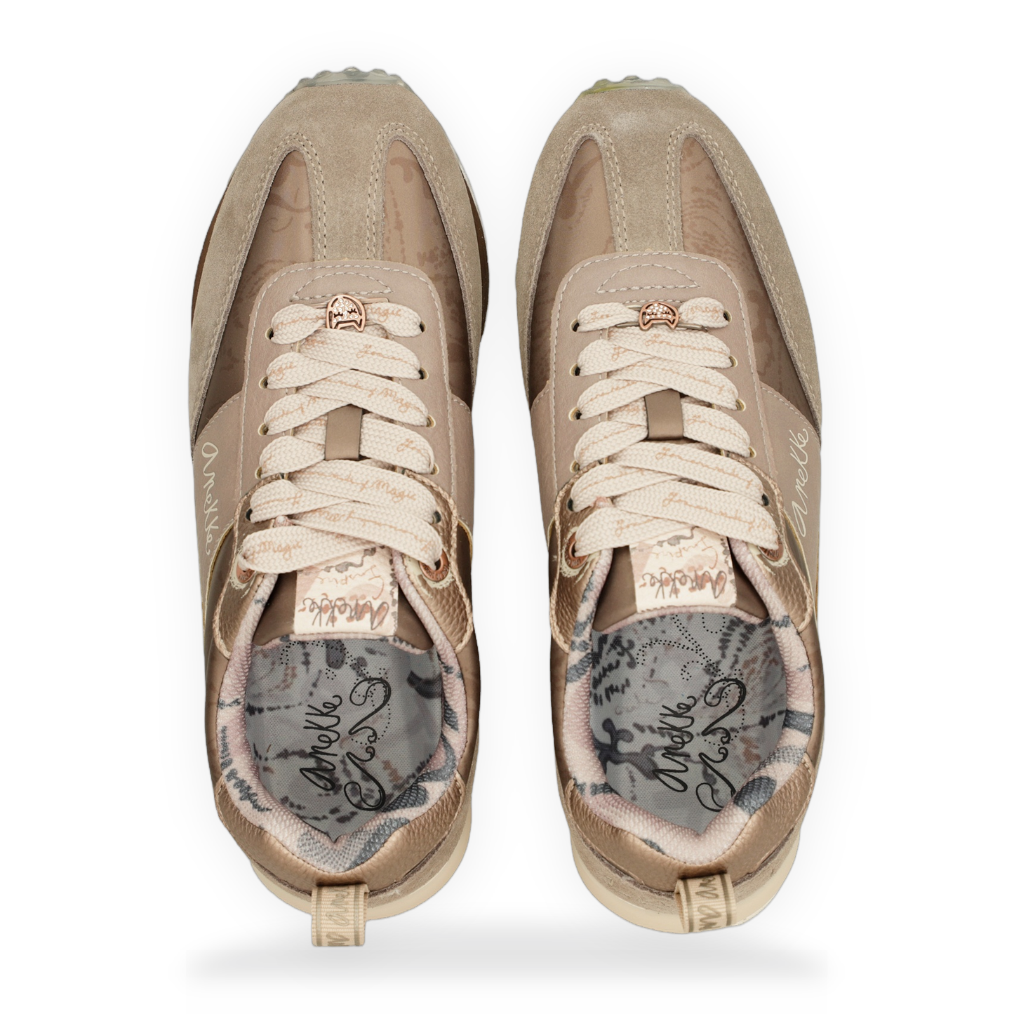 Anekke - Deportivos beige suela multicolor