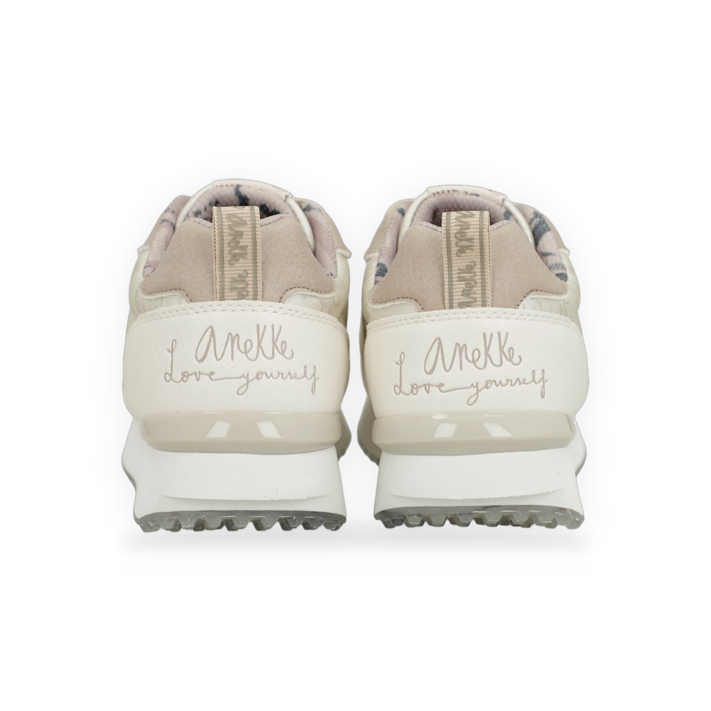 Anekke - Deportivos blancos suela multicolor