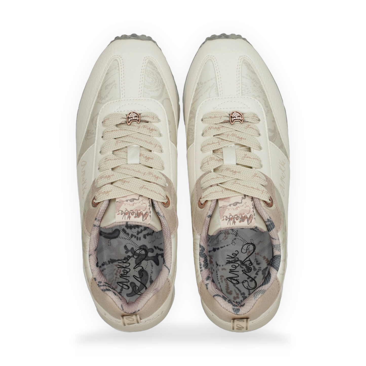 Anekke - Deportivos blancos suela multicolor