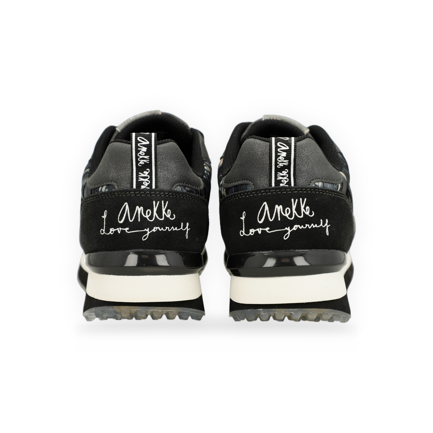 Anekke - Deportivos negros suela multicolor