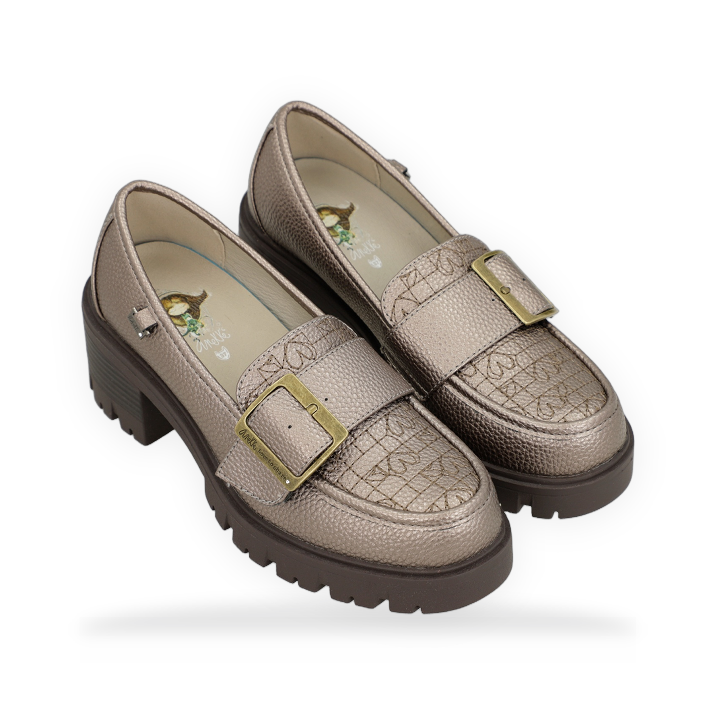 Anekke - Mocasines dorados