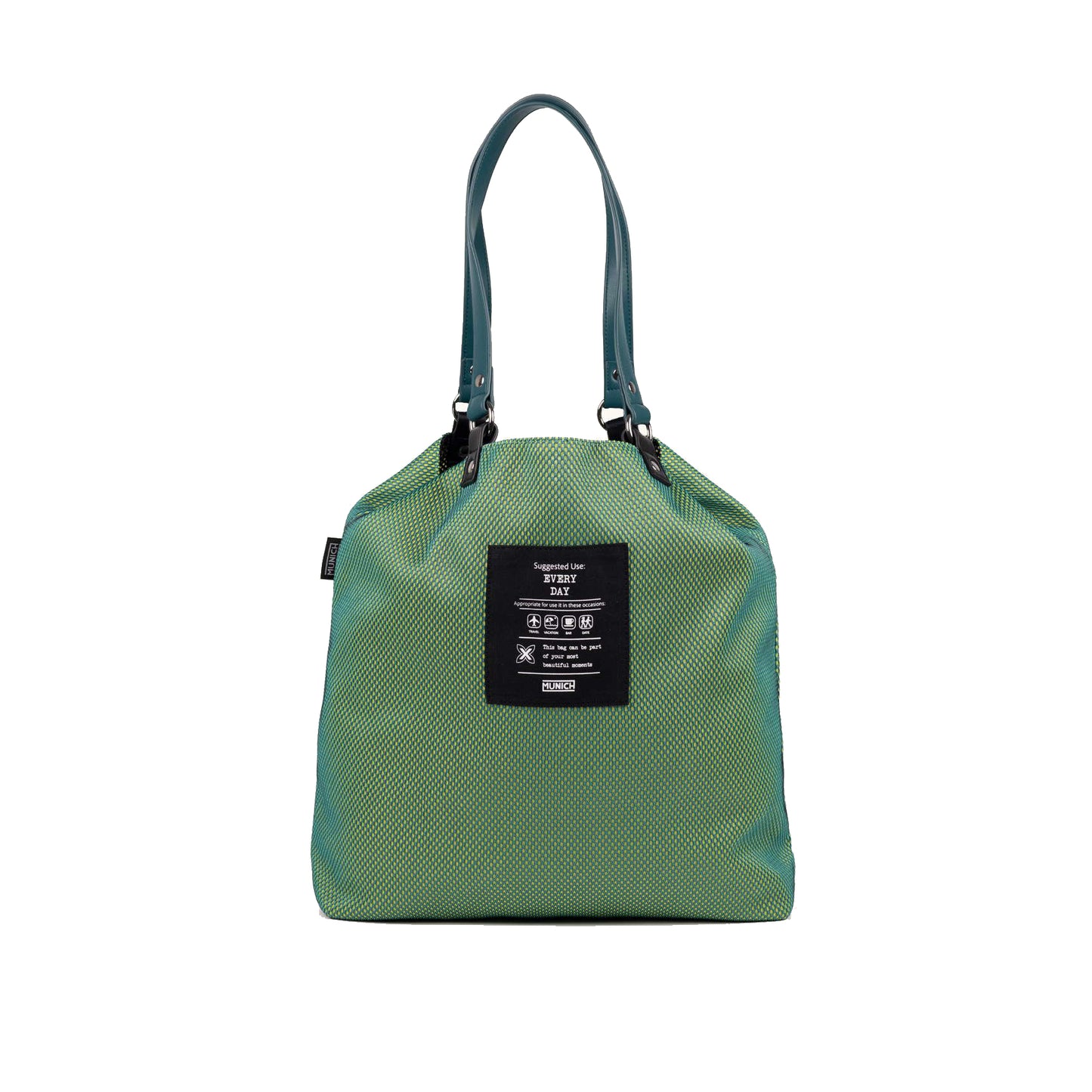 Munich Gogo Spin Reversible Tote Bag Aqua/Black 7113551