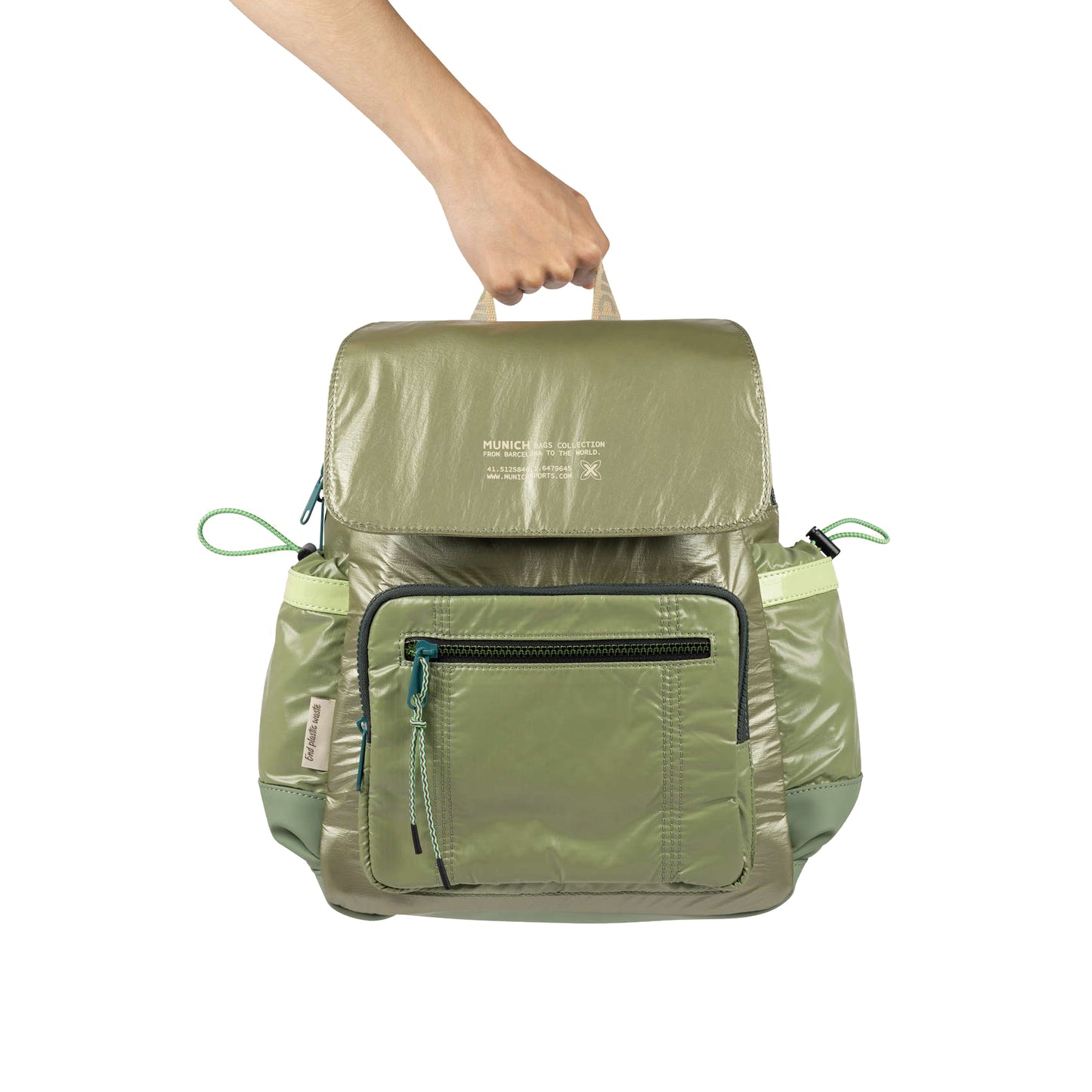 Munich Deep Recycled Backpack Khaki 7113588