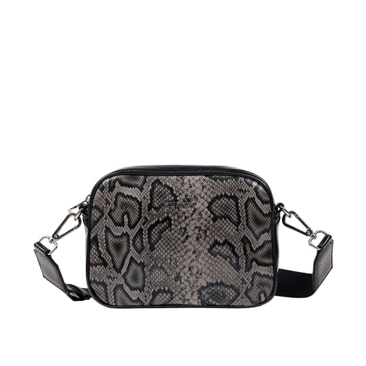 Munich Block Fun Black Lizard Crossbody Camera 7113623