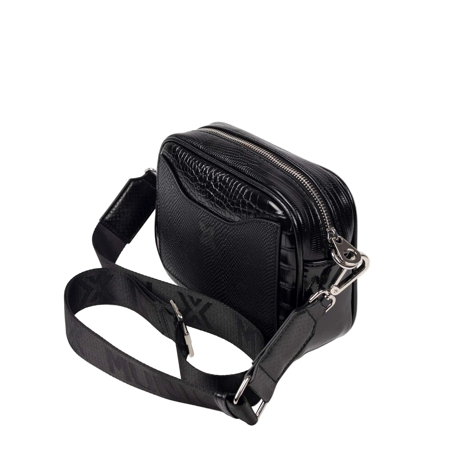 Munich Block Fun Black Lizard Crossbody Camera 7113623