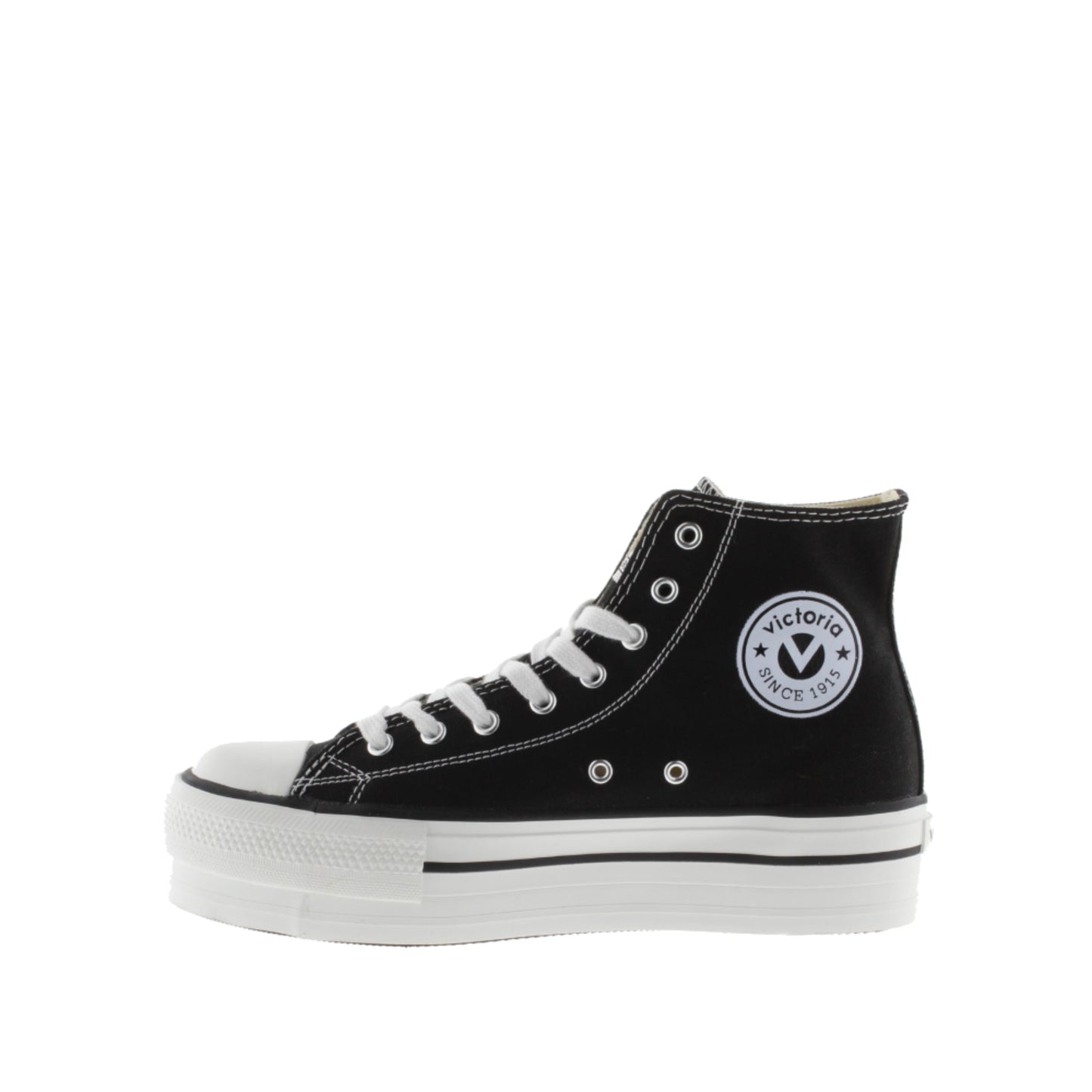 BOTTINES EN TOILE NOIRE DOUBLE Victoria TRIBU