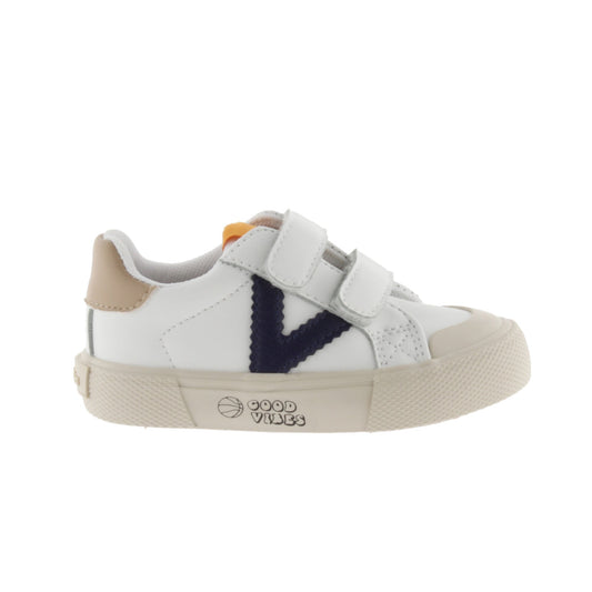 Victoria TRIBU NAVY LEATHER EFFECT STRIPS