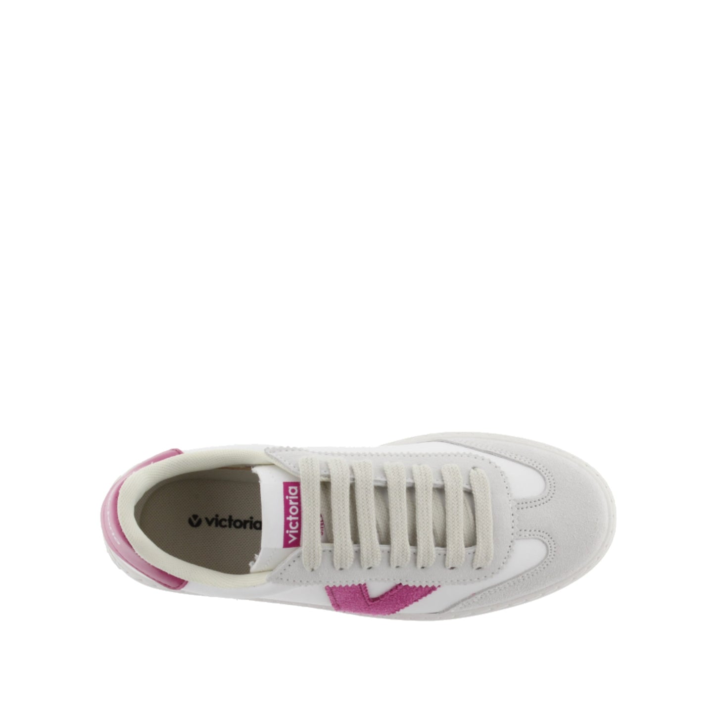 Victoria Barcelona Cyclist Leather Effect &amp; Fuchsia Suede
