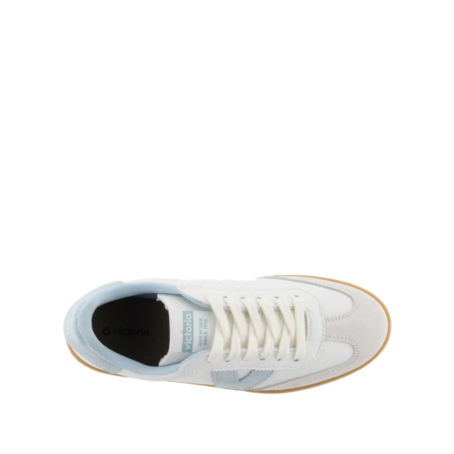 Victoria BERLIN CYCLIST LEATHER EFFECT &amp; SKY BLUE SUEDE